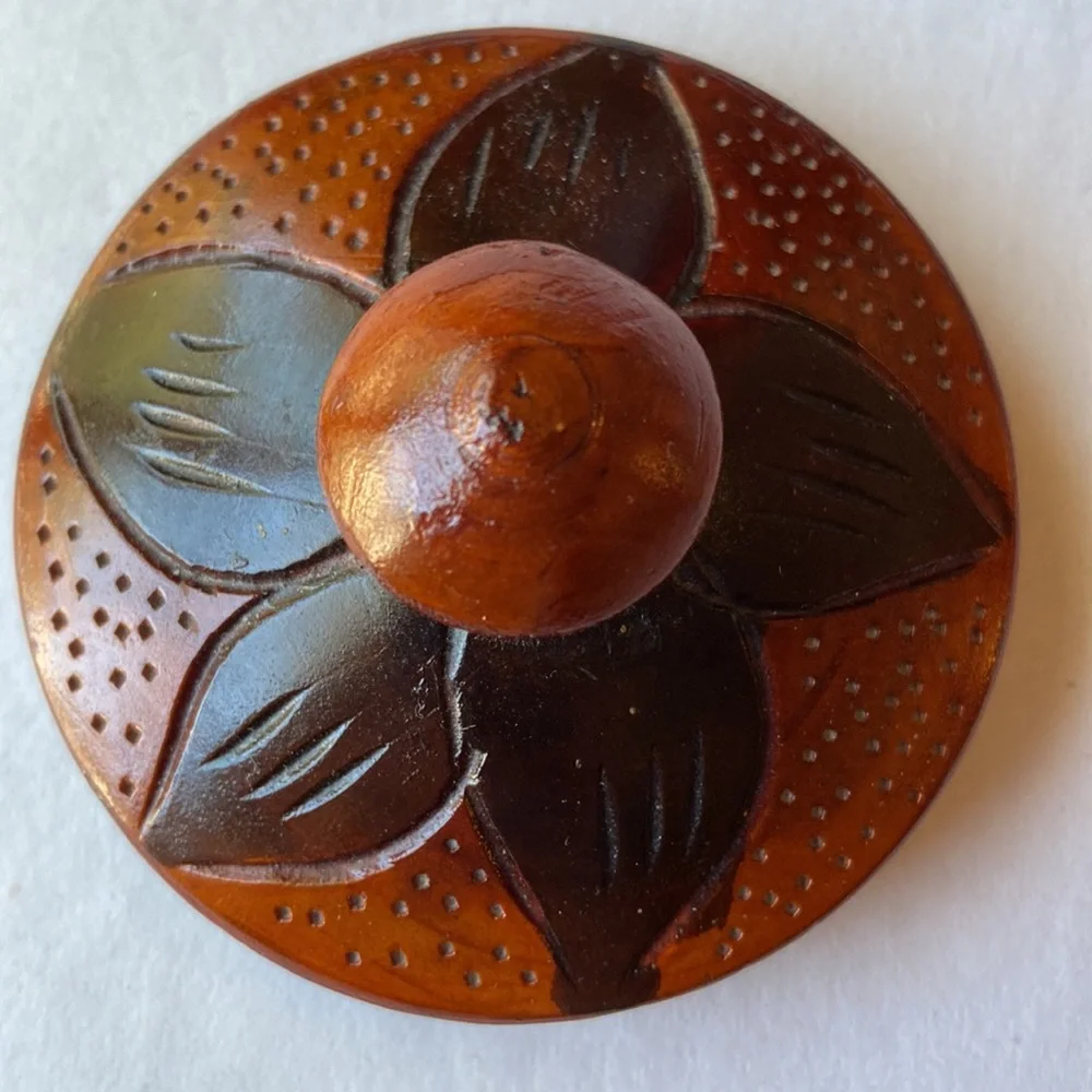 Jamaican Hand Carved Tropical Wood Jars